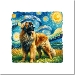 Pop Leonberger Dog Portrait - Pet Portrait Posters and Art